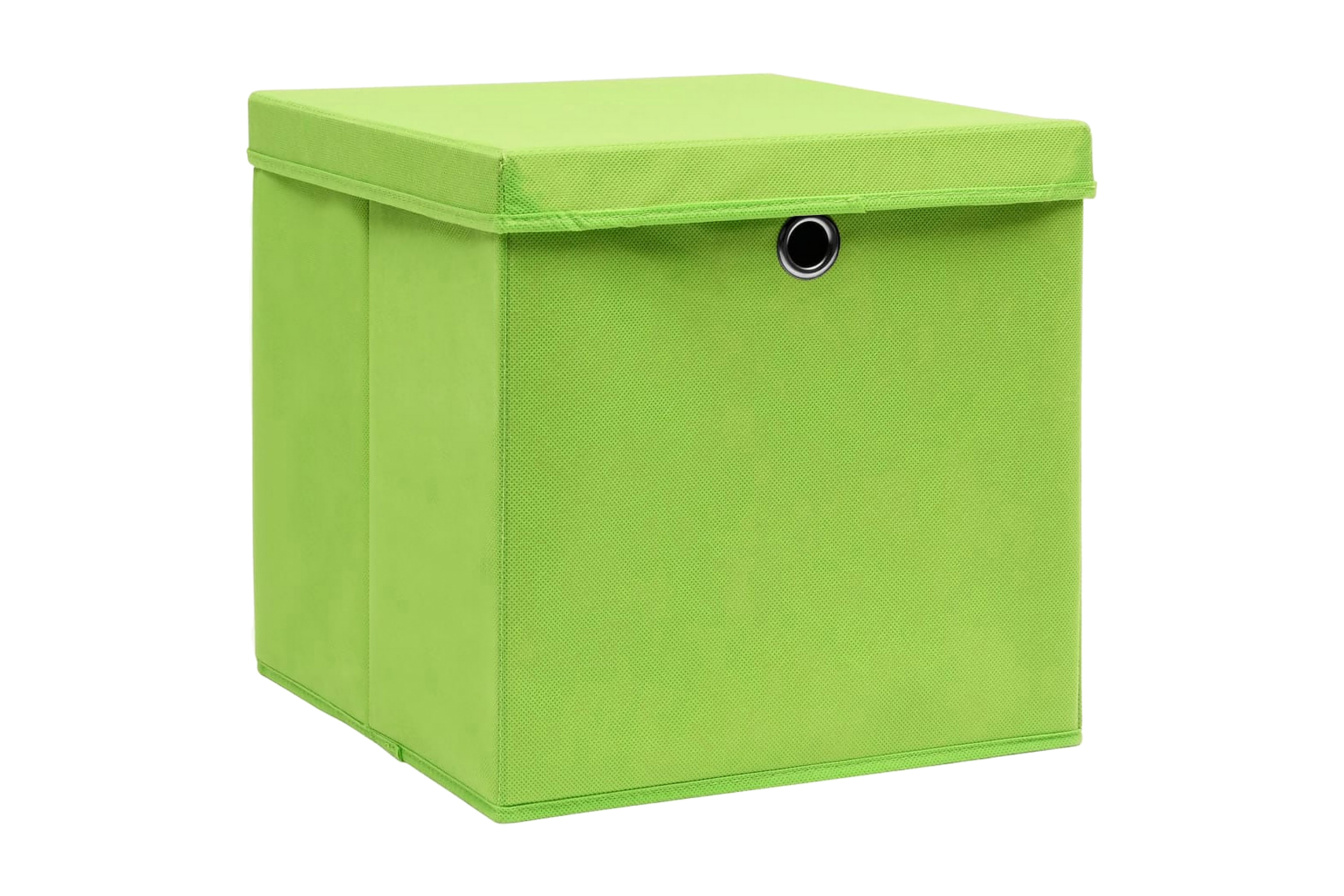 Be Basic Oppbevaringsbokser med lokk 10 stk grønn 32x32x32 cm stoff -