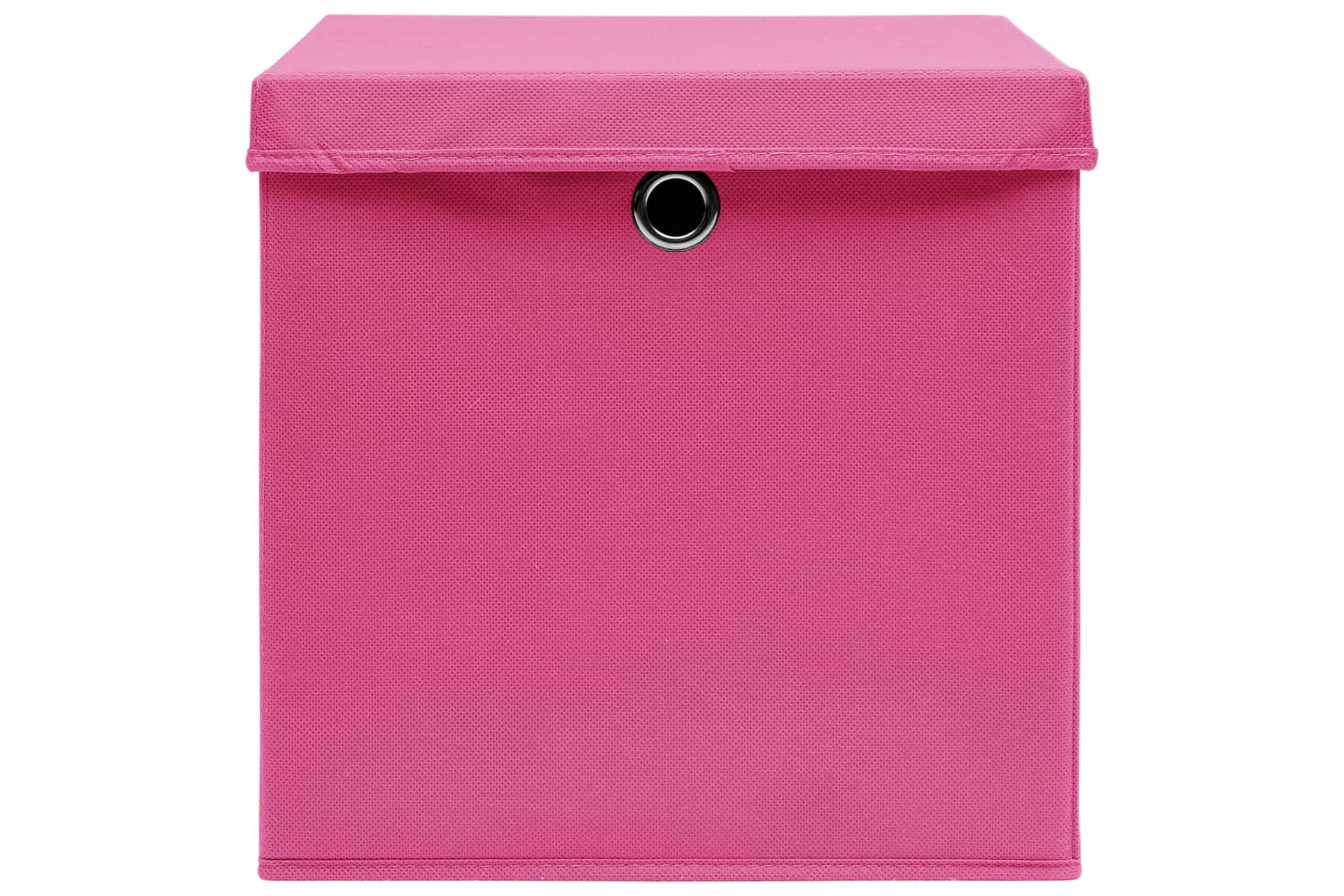 Be Basic Oppbevaringsbokser med lokk 4 stk rosa 32x32x32 cm stoff -