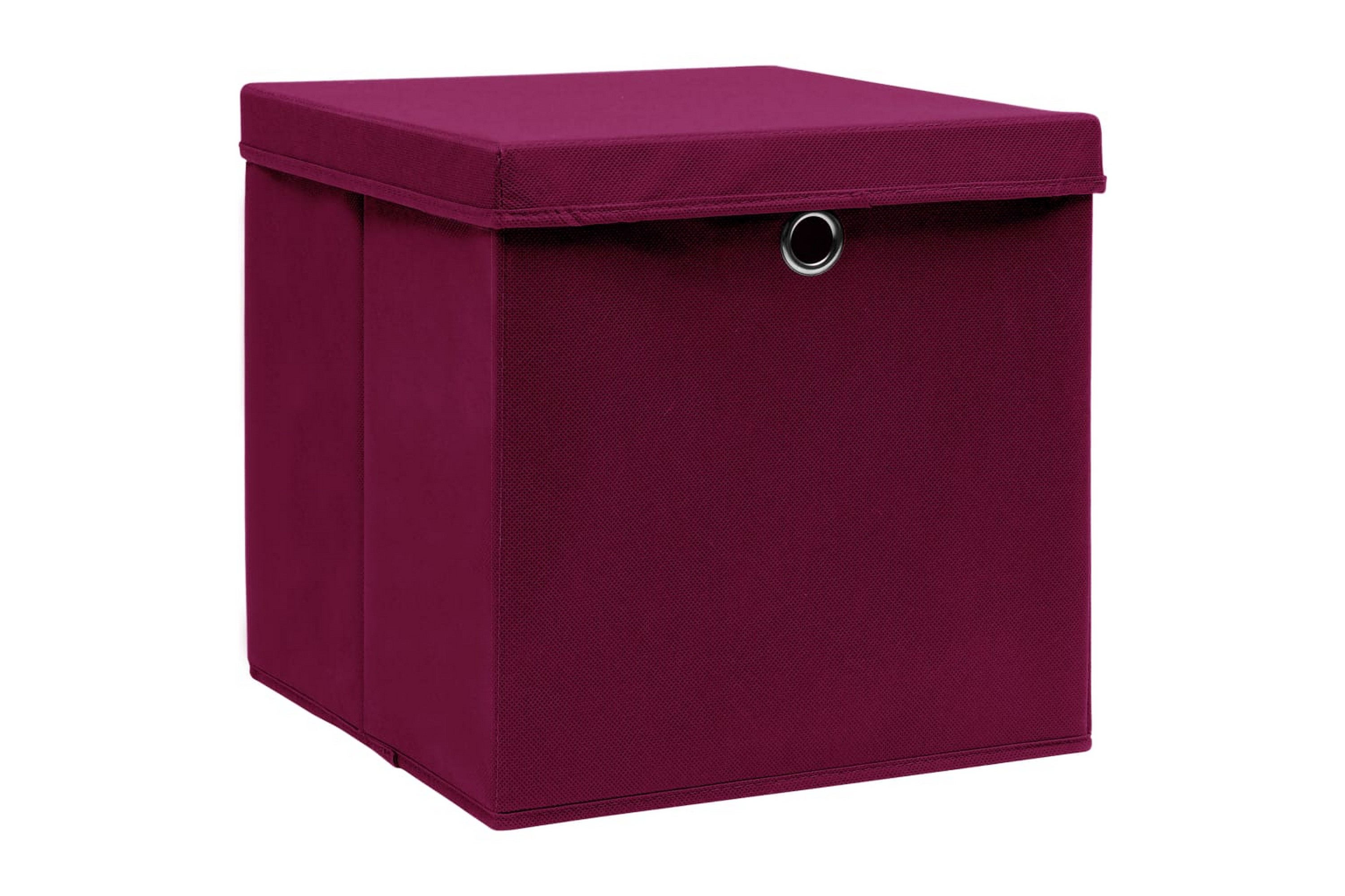 Be Basic Oppbevaringsbokser med lokk 4 stk rød 32x32x32 cm stoff -