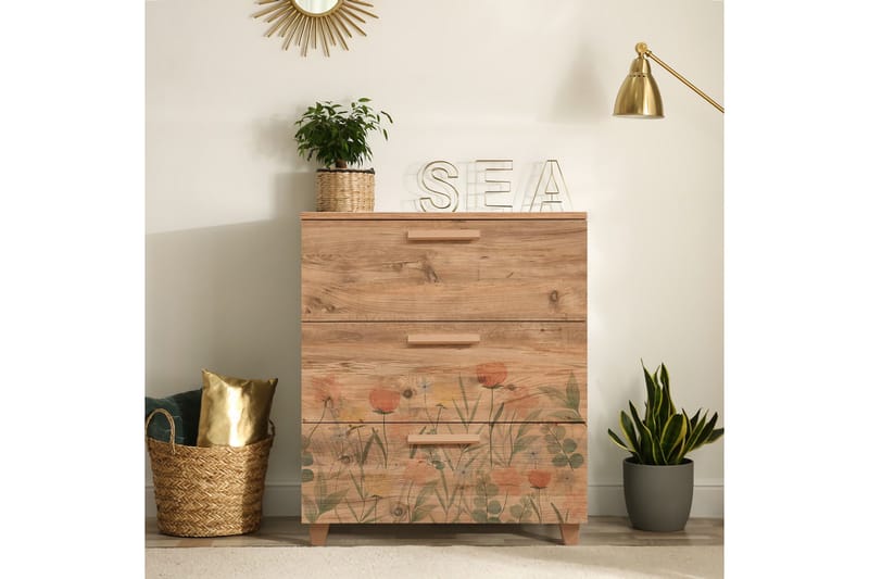 Leva Kommode 80x95 cm Brun - Hanah Home - Oppbevaring - Oppbevaringsmøbler - Kommode - Entrekommode