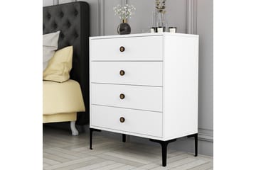 Ameias Kommode 76x90,7 cm Hvit - Hanah Home - Oppbevaring - Oppbevaringsmøbler - Kommode - Entrekommode