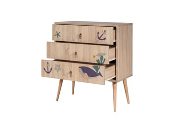 Bertoaria Kommode 80x89 cm Brun - Hanah Home - Oppbevaring - Oppbevaringsmøbler - Kommode - Entrekommode