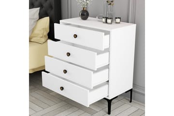 Ameias Kommode 76x90,7 cm Hvit - Hanah Home - Oppbevaring - Oppbevaringsmøbler - Kommode - Entrekommode