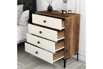 Ameias Kommode 76x90,7 cm Brun/Beige - Hanah Home - Oppbevaring - Oppbevaringsmøbler - Kommode - Entrekommode