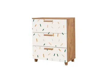 Leva Kommode 80x95 cm Brun/Hvit