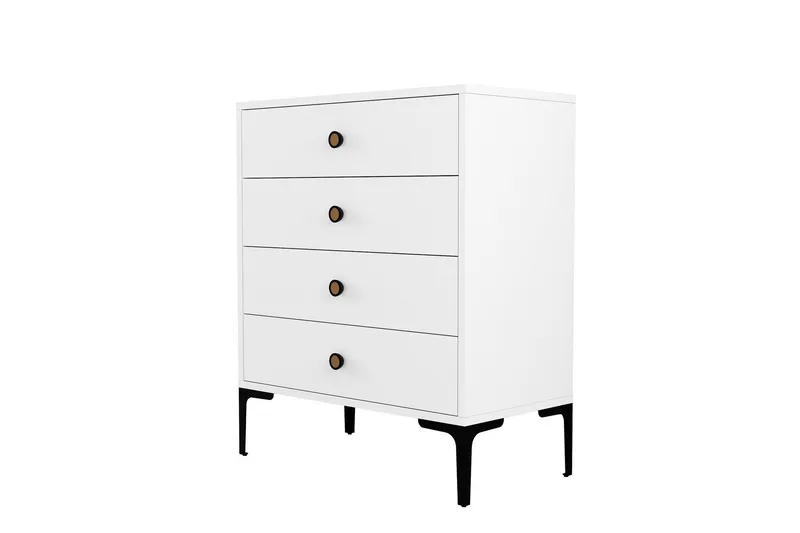 Ameias Kommode 76x90,7 cm Hvit, Hanah Home