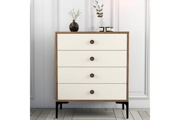 Ameias Kommode 76x90,7 cm Brun/Beige - Hanah Home - Oppbevaring - Oppbevaringsmøbler - Kommode - Entrekommode