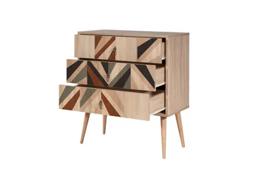 Bertoaria Kommode 80x89 cm Brun - Hanah Home - Oppbevaring - Oppbevaringsmøbler - Kommode - Entrekommode