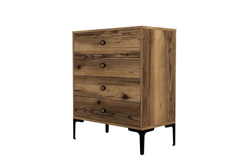 Ameias Kommode 76x90,7 cm Brun, Hanah Home