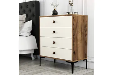 Ameias Kommode 76x90,7 cm Brun/Beige - Hanah Home - Oppbevaring - Oppbevaringsmøbler - Kommode - Entrekommode