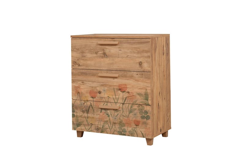 Leva Kommode 80x95 cm Brun, Hanah Home