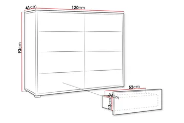 Agawal Kommode 120 cm - Brun - Oppbevaring - Oppbevaringsmøbler - Kommode