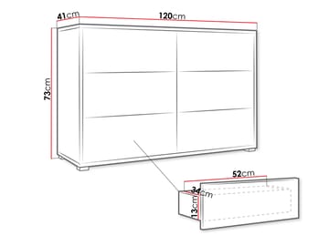 Agawal Kommode 120 cm - Brun - Oppbevaring - Oppbevaringsmøbler - Kommode