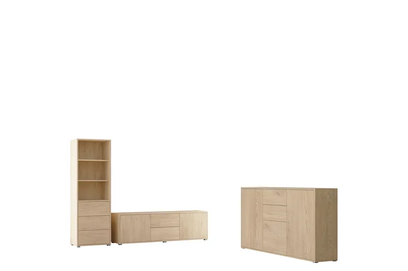 Agawal Møbelsett for Stue, Brun