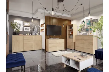 Agawal Møbelsett for Stue - Brun - Oppbevaring - Oppbevaringsmøbler - Møbelsett til stue