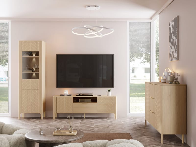 Aggarwal Møbelsett for Stue med Belysning - Oppbevaring - Oppbevaringsmøbler - Møbelsett til stue