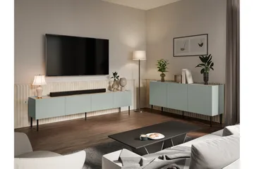 Akie Møbelsett Til Stue - Grønn - Oppbevaring - Oppbevaringsmøbler - Møbelsett til stue