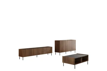 Akihito Møbelsett Til Stue - Brun - Oppbevaring - Oppbevaringsmøbler - Møbelsett til stue