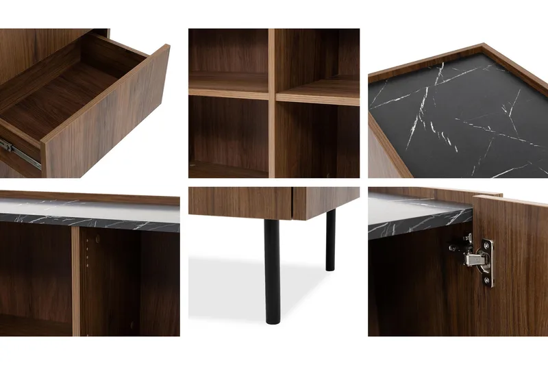 Akihito Møbelsett Til Stue - Brun - Oppbevaring - Oppbevaringsmøbler - Møbelsett til stue