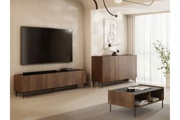 Akihito Møbelsett Til Stue - Brun - Oppbevaring - Oppbevaringsmøbler - Møbelsett til stue