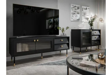 Akilesh Møbelsett Til Stue - Svart - Oppbevaring - Oppbevaringsmøbler - Møbelsett til stue