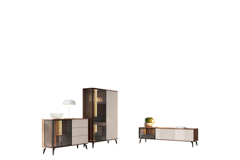 Akinari Møbelsett Til Stue, Natur / Beige