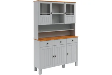 Alby Kommode med Overskap 125x38 cm - Grå - Oppbevaring - Oppbevaringsmøbler - Kommode