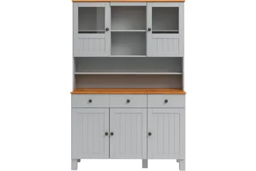 Alby Kommode med Overskap 125x38 cm - Grå - Oppbevaring - Oppbevaringsmøbler - Kommode