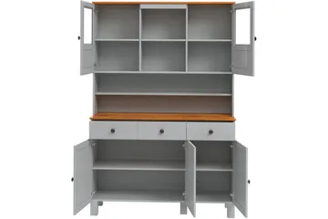 Alby Kommode med Overskap 125x38 cm - Grå - Oppbevaring - Oppbevaringsmøbler - Kommode