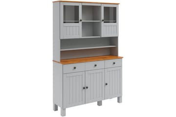 Alby Kommode med Overskap 125x38 cm - Grå - Oppbevaring - Oppbevaringsmøbler - Kommode