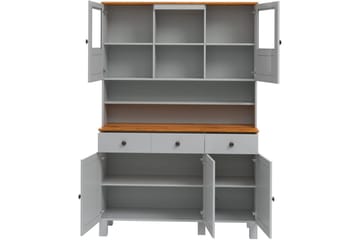 Alby Kommode med Overskap 125x38 cm - Grå - Oppbevaring - Oppbevaringsmøbler - Kommode