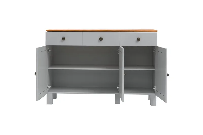 Alby Skjenk 125 cm - Grå - Oppbevaring - Oppbevaringsmøbler - Sideboard & skjenk
