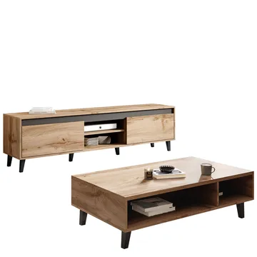 Amshyttan Møbelsett for stue - Brun/Svart - Oppbevaring - Oppbevaringsmøbler - Møbelsett til stue