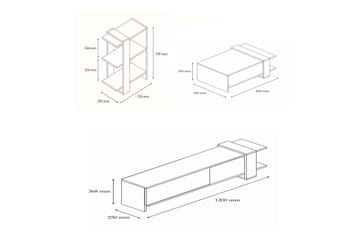 Astren Møbelsett for Stue - Brun - Oppbevaring - Oppbevaringsmøbler - Møbelsett til stue