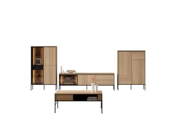 Basici Møbelsett For Stue - Hvit/Sort - Oppbevaring - Oppbevaringsmøbler - Møbelsett til stue