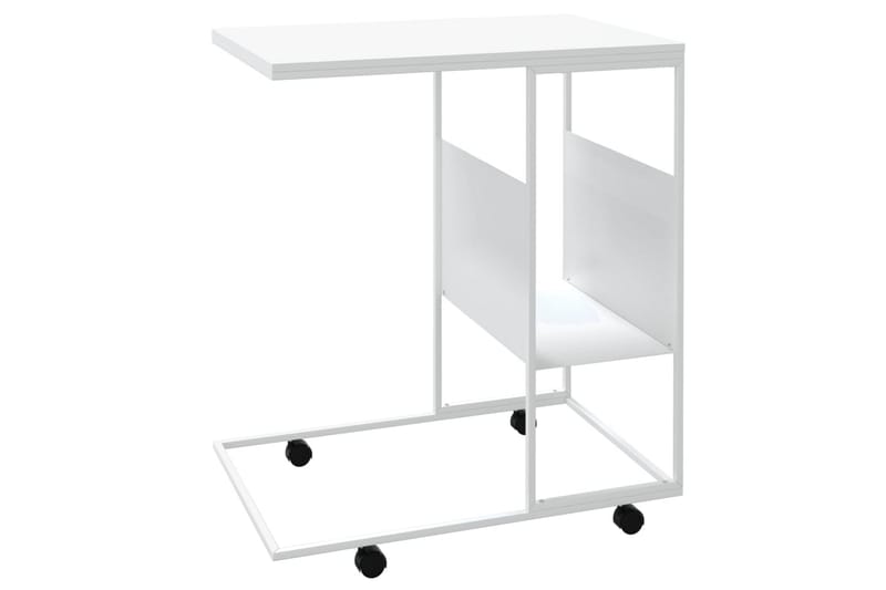 beBasic Sidebord med hjul hvit 55x36x63,5 cm konstruert tre - Hvit - Sideboard & skjenk