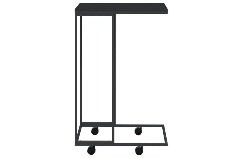 beBasic Sidebord med hjul svart 40x30x63,5 cm konstruert tre - Svart - Sideboard & skjenk
