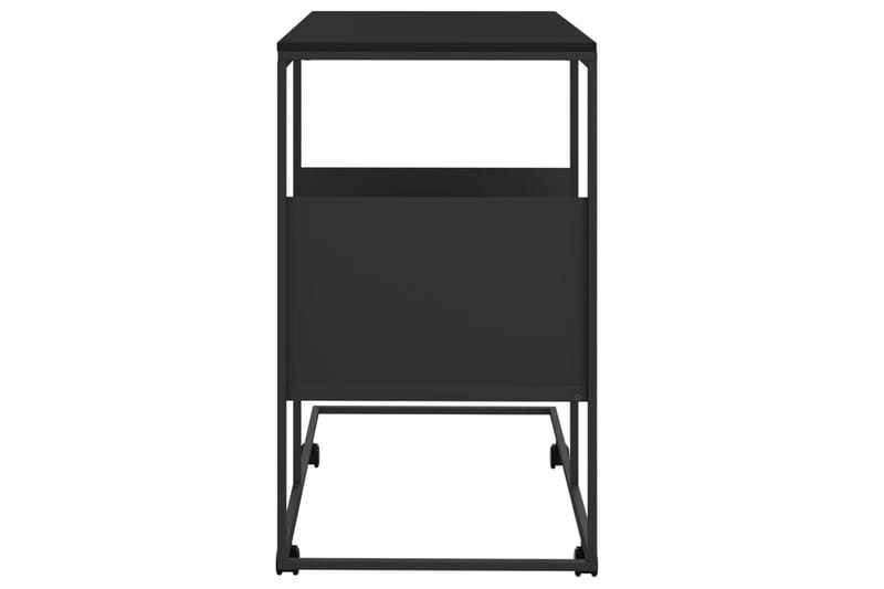 beBasic Sidebord med hjul svart 55x36x63,5 cm konstruert tre - Svart - Sideboard & skjenk