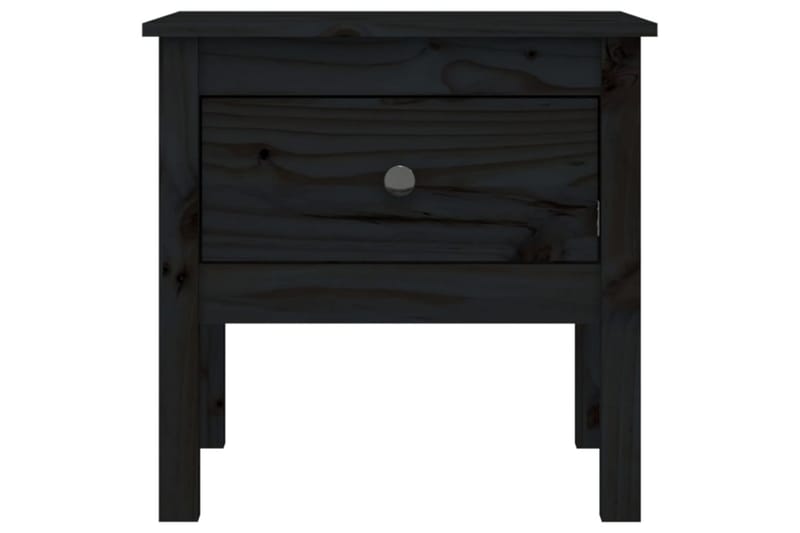 beBasic Sidebord svart 50x50x49 cm heltre furu - Svart - Sideboard & skjenk