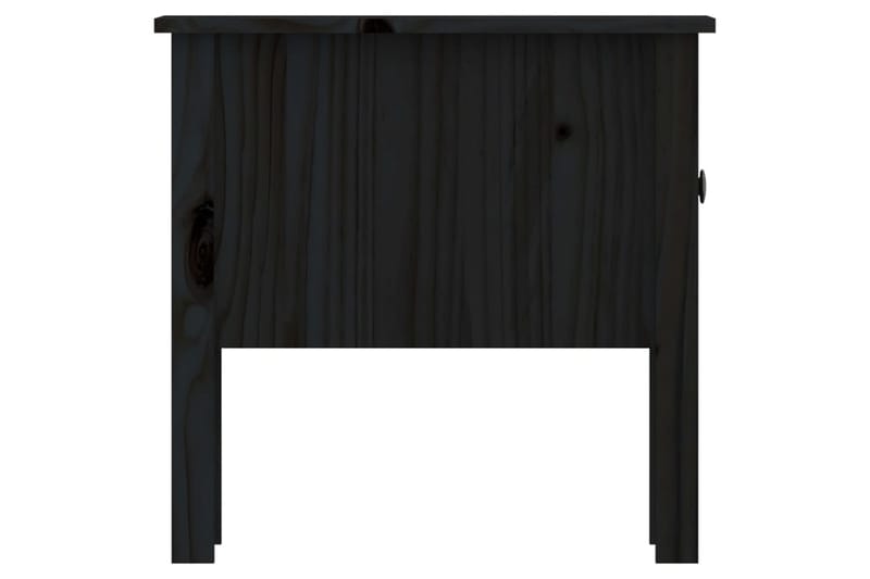 beBasic Sidebord svart 50x50x49 cm heltre furu - Svart - Sideboard & skjenk