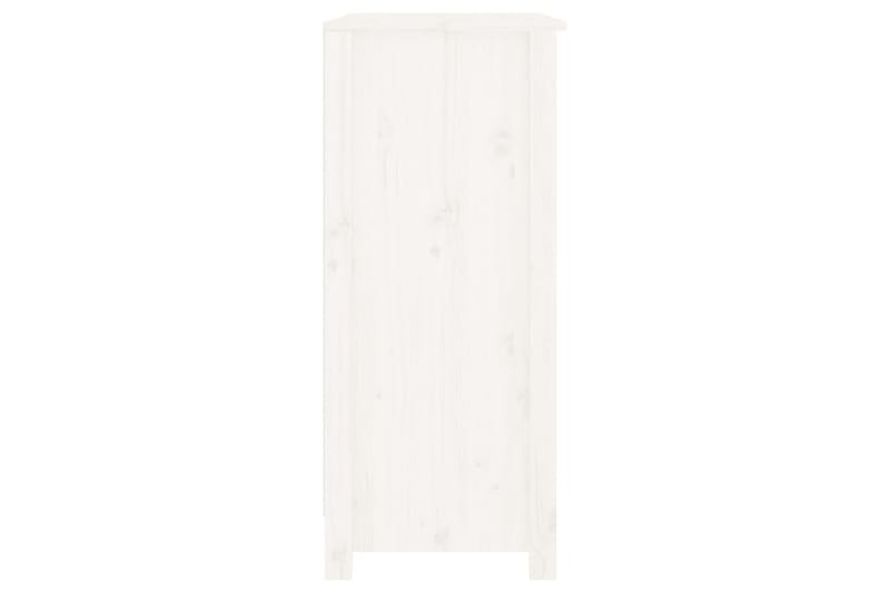 beBasic Skjenk hvit 70x35x80 cm heltre furu - Hvit - Sideboard & skjenk
