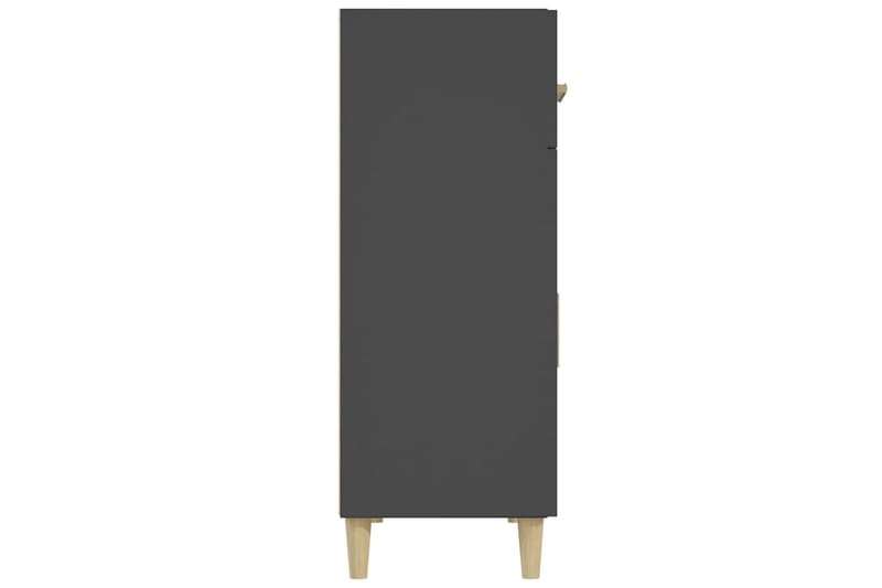 beBasic Skjenk svart 69,5x34x89 cm konstruert tre - Svart - Sideboard & skjenk