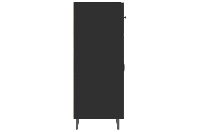 beBasic Skjenk svart 69,5x34x90 cm konstruert tre - Svart - Sideboard & skjenk