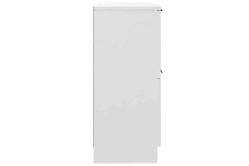 beBasic Skjenker 2 stk hvit 30x30x70 cm konstruert tre - Hvit - Sideboard & skjenk