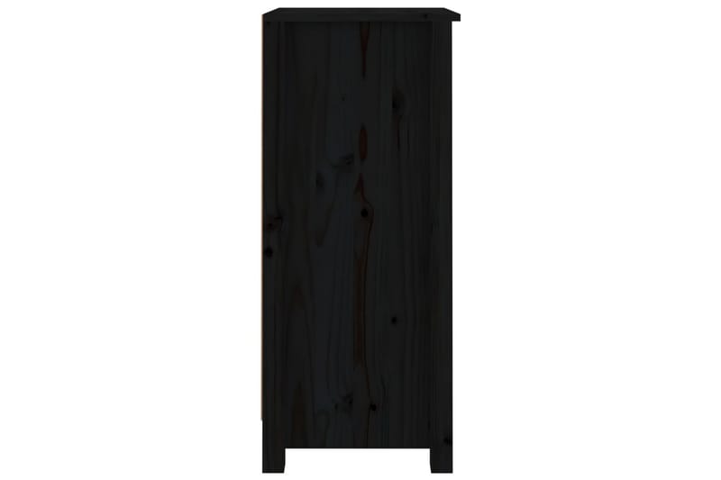 beBasic Skjenker 2 stk svart 40x35x80 cm heltre furu - Svart - Sideboard & skjenk