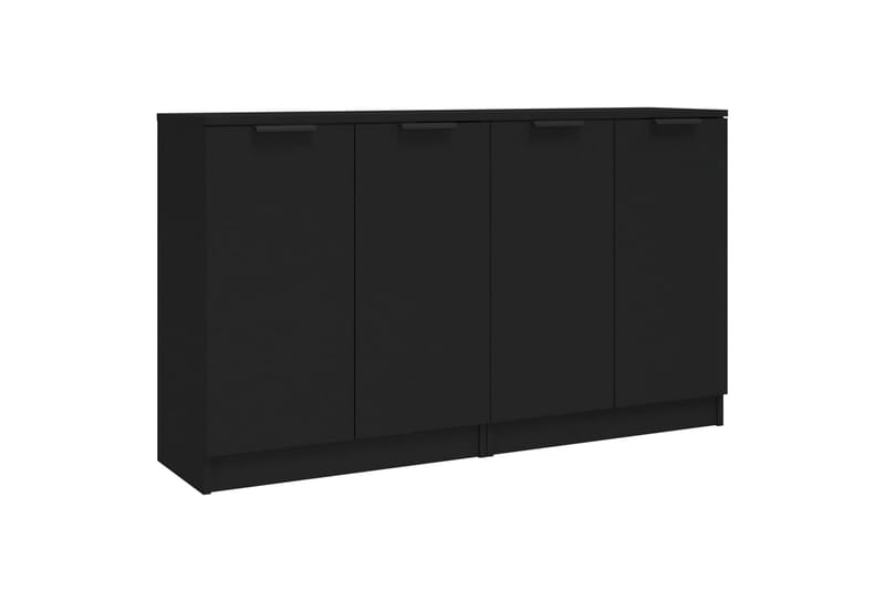 beBasic Skjenker 2 stk svart 60x30x70 cm konstruert tre - Svart - Sideboard & skjenk