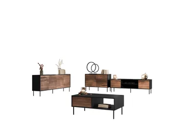 Belonger Møbelsett for Stue - Svart/Valnøtt - Oppbevaring - Oppbevaringsmøbler - Møbelsett til stue