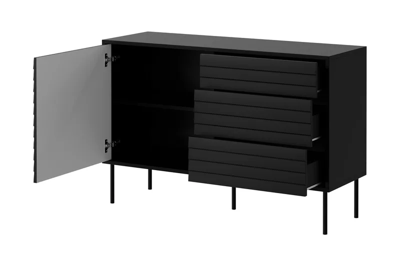 Belonger Møbelsett for Stue - Svart/Valnøtt - Oppbevaring - Oppbevaringsmøbler - Møbelsett til stue