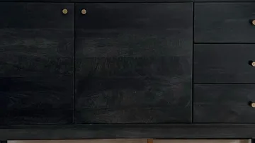 Beluna skjenk 160 cm - dypsvart med gullfargede detaljer - Oppbevaring - Oppbevaringsmøbler - Sideboard & skjenk