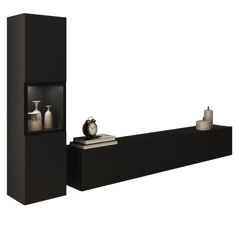 Bergfelde TV-enhet 2 deler med Belysning